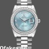 Super Clone Unisex's Rolex Day-Date 36mm Unisex-118346-Roman-Ice Blue Dial Ice Blue