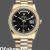 Super Clone Unisex's Rolex Day-Date 36mm Unisex-118348-Black Dial Black<br />
