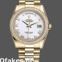 Super Clone Unisex's Rolex Day-Date 36mm Unisex-118348-White Roman Numeral Dial White<br />