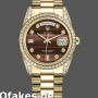 Super Clone Unisex's Rolex Day-Date 36mm Unisex-118388-Bull's Eye-Brown Dial Brown<br />