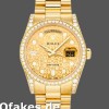 Super Clone Unisex's Rolex Day-Date 36mm Unisex-118388-Champagne Jubilee Diamond Dial-Yellow Gold Champagne