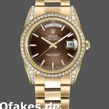 Super Clone Unisex's Rolex Day-Date 36mm Unisex-118388-Chocolate Brown Dial Chocolate Brown&nbsp;<br />