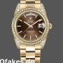 Super Clone Unisex's Rolex Day-Date 36mm Unisex-118388-Chocolate Brown Dial Chocolate Brown&nbsp;<br />