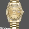 Super Clone Unisex's Rolex Day-Date 36mm Unisex-118388-Diamond Bezel-Champagne Index Dial Champagne