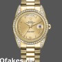 Super Clone Unisex's Rolex Day-Date 36mm Unisex-118388-Diamond Bezel-Champagne Roman Numeral Dial Champagne