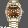 Super Clone Unisex's Rolex Day-Date 36mm Unisex-118388-Diamond Bezel-Chocolate Brown Dial Chocolate Brown&nbsp;<br />