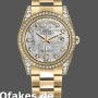 Super Clone Unisex's Rolex Day-Date 36mm Unisex-118388-Diamond Bezel-Meteorite Dial Meteorite<br />