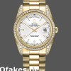 Super Clone Unisex's Rolex Day-Date 36mm Unisex-118388-Diamond Bezel-White Dial White<br />