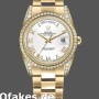Super Clone Unisex's Rolex Day-Date 36mm Unisex-118388-White Roman Numeral Dial White<br />
