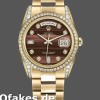 Super Clone Unisex's Rolex Day-Date 36mm Unisex-118388-Yellow Gold-Bull's Eye Brown Dial Brown<br />