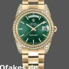 Super Clone Unisex's Rolex Day-Date 36mm Unisex-118388-Yellow Gold-Green Index Dial Green