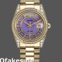Super Clone Unisex's Rolex Day-Date 36mm Unisex-118388-Yellow Gold-Lavender Purple Dial Purple<br />