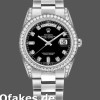 Super Clone Unisex's Rolex Day-Date 36mm Unisex-118389-Diamond Bezel-Black Diamond Dial Black<br />