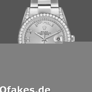 Super Clone Unisex's Rolex Day-Date 36mm Unisex-118389-Silver Roman Numeral Dial Silver