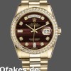 Super Clone Unisex's Rolex Day-Date 36mm Unisex-118398-Bulls Eye-Brown Diamond Dial Brown<br />