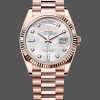 Super Clone Unisex's Rolex Day-Date 36mm Unisex-128235-Everose Gold-MOP Dial MOP