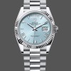 Super Clone Unisex's Rolex Day Date 36-m128398TBR 0035, Green Dial, Diamond‑Set Bezel, President Bracelet, Green Dial