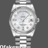 Super Clone Unisex's Rolex Day-Date 36mm Unisex-128239-White Gold-Mother of Pearl Dial MOP