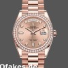 Super Clone Unisex's Rolex Day-Date 36mm Unisex-128345RBR-Champagne Rose Dial-Everose Gold Champagne Rose