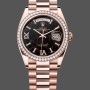 Super Clone Unisex's Rolex Day-Date 36mm Unisex-128345RBR-Eisenkiesel Dial-Everose Gold Eisenkiesel