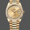 Super Clone Unisex's Rolex Day-Date 36mm Unisex-128348RBR-Champagne Index Dial-Yellow Gold Champagne