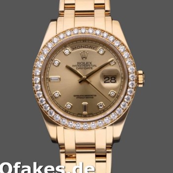 Super Clone Men's Rolex Day-Date-18948, 39mm, Champagne Diamond Dial, Special Edition, Men’s Champagne