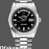 Super Clone Men's Rolex Day-Date-218206, 41mm, Platinum, Black Diamond Dial, Men’s Black