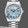 Super Clone Men's Rolex Day-Date-218206, 41mm, Platinum, Concentric Circle Ice Blue Dial, Men’s Ice Blue