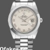 Super Clone Men's Rolex Day-Date-218206, 41mm, Platinum, Concentric Circle Ivory Roman Numeral Dial, Men’s Ivory