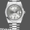 Super Clone Men's Rolex Day-Date-218206, 41mm, Platinum, Silver Diamond Dial, Men’s Silver