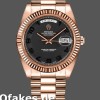 Super Clone Men's Rolex Day-Date-218235, 41mm, Rose Gold, Black Concentric Arabic Dial, Men’s Black