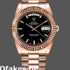 Super Clone Men's Rolex Day-Date-218235, 41mm, Rose Gold, Black Index Dial, Men’s Black