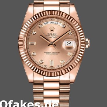 Super Clone Men's Rolex Day-Date-218235, 41mm, Rose Gold, Champagne Diamonds Dial, Men’s Champagne