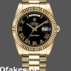 Super Clone Men's Rolex Day-Date-218238, 41mm, Yellow Gold, Black Roman Numeral Dial, Men’s Black
