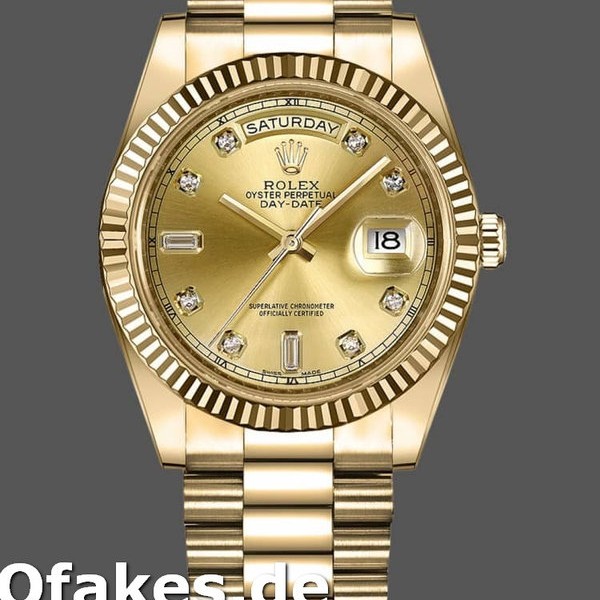 Super Clone Men's Rolex Day-Date-218238, 41mm, Yellow Gold, Champagne Dial, Men’s Champagne