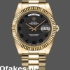 Super Clone Men's Rolex Day-Date-218238, 41mm, Yellow Gold, Concentric Circle Black Dial, Men’s Black