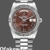 Super Clone Men's Rolex Day-Date-218239, 41mm, White Gold, Chocolate Brown Roman Numerals Dial, Men’s Chocolate Brown