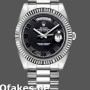 Super Clone Men's Rolex Day-Date-218239, 41mm, White Gold, Concentric Circle Dial, Men’s Black