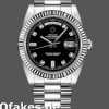Super Clone Men's Rolex Day-Date-218239, 41mm, White Gold, Diamond Black Dial, Men’s Black