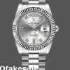 Super Clone Men's Rolex Day-Date-218239, 41mm, White Gold, Diamond Silver Dial, Men’s Silver