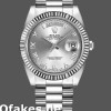 Super Clone Men's Rolex Day-Date-218239, 41mm, White Gold, Silver Roman Numerals Dial, Men’s Silver
