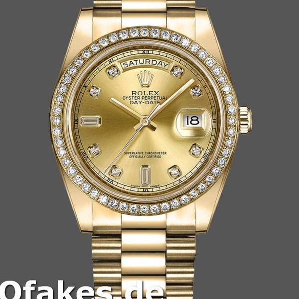 Super Clone Men's Rolex Day-Date-218348, 41mm, Champagne Diamonds Dial, Men’s Champagne