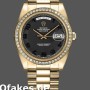 Super Clone Men's Rolex Day-Date-218348, 41mm, Concentric Circle Black Dial, Men’s Black