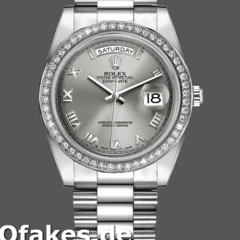 Super Clone Men's Rolex Day-Date-218349, 41mm, Rhodium Grey Dial, Men’s Grey