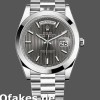 Super Clone Men's Rolex Day-Date-228206, 40mm, Dark Rhodium Grey Dial, Platinum, Men’s Grey
