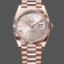 Super Clone Men's Rolex Day-Date-228235, 40mm, Sundust, Roman Numeral Dial, Fluted Bezel, Men’s Sundust