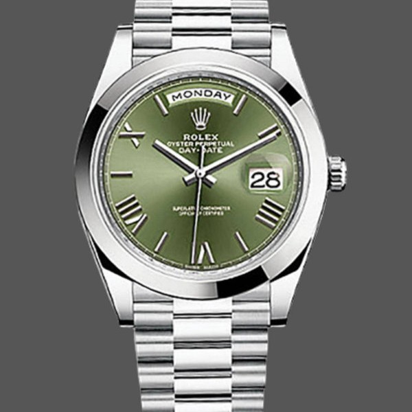 Super Clone Men's Rolex Day Date 40-228236, Green Dial, Green