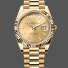 Super Clone Men's Rolex Day-Date-228238, 40mm, Champagne Diamond Dial, Fluted Bezel, Men’s Champagne