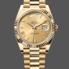 Super Clone Men's Rolex Day-Date-228238, 40mm, Champagne Roman Dial, Fluted Bezel, Men’s Champagne