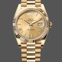 Super Clone Men's Rolex Day-Date-228238, 40mm, Champagne Roman Dial, Fluted Bezel, Men’s Champagne